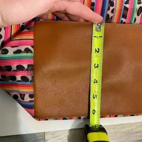 Serape & Animal Print Tote Shoulder Bag Overnight,Beach and Carryout Purse - Picture 7 of 11